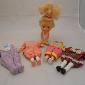 Vintage (1986) Playskool Sweetie Pops Doll And 4 Outfits, Dolls/Accessories